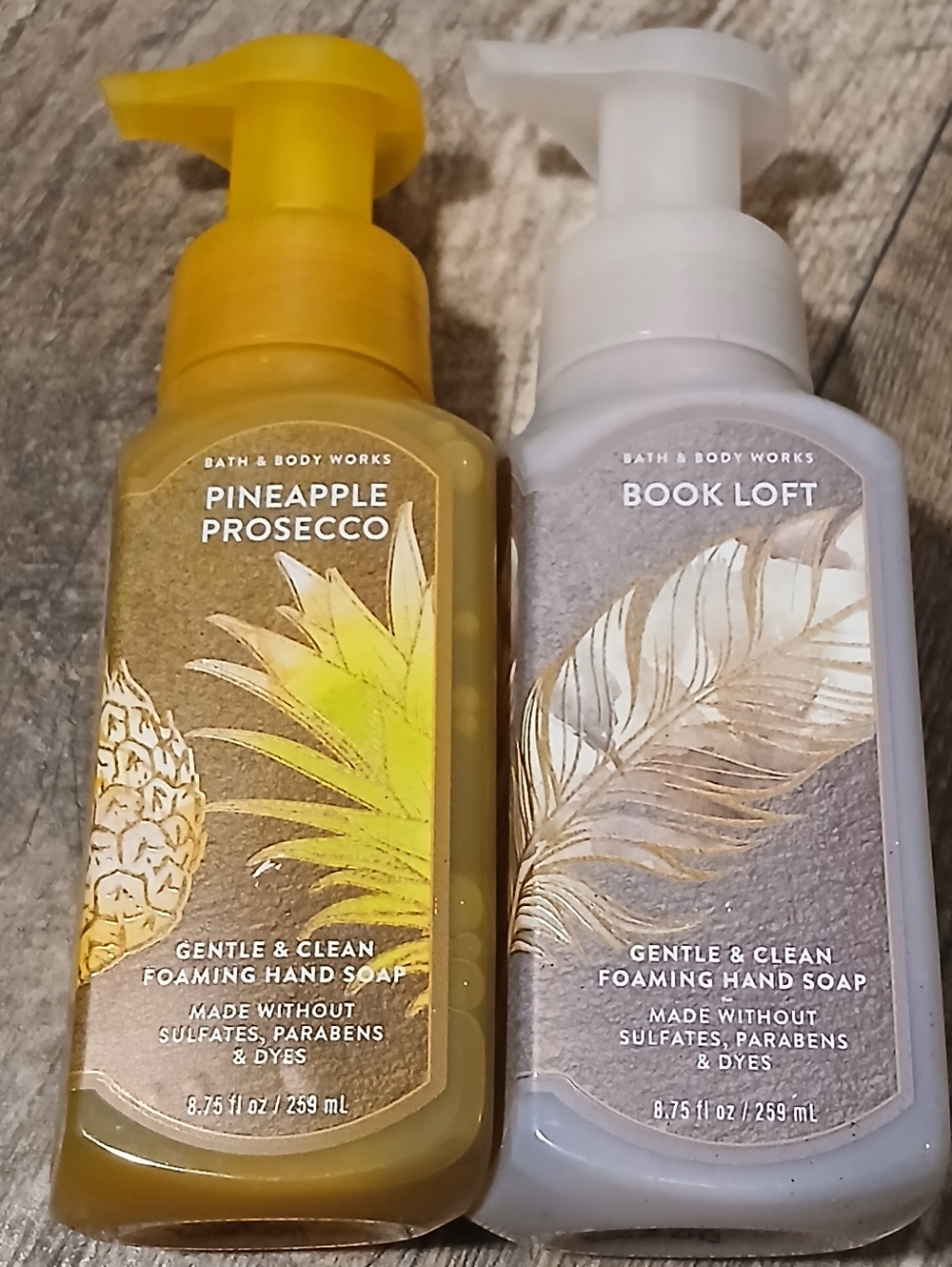 Bath & Body Works Pineapple Prosecco & Book Loft Foaming Hand Soap